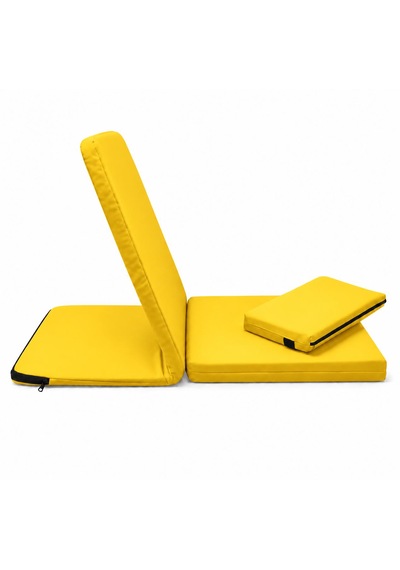 Meditasyon Sandalyesi İlave Yastıklı Backjack Xl Yoga, Nefes, Meditasyon Sandalyesi Duck Kumaş Sarı