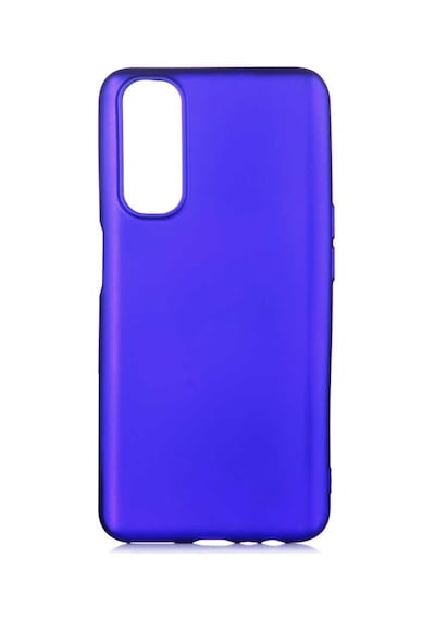 Kilifone - Realme Uyumlu 7 - Kılıf Mat Renkli Esnek Premier Silikon Kapak - Saks Mavi