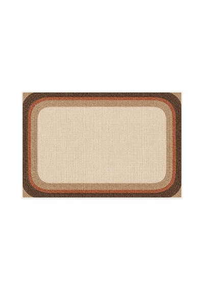 Kartela Halı Jüt Görünümlü Banyo Paspası Bej Kaymaz Taban Makinede Yıkanabilir 50x75 Cm