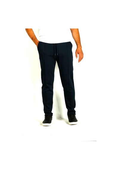 Erkek Lacivert Bel İpli Slim Fit Yan Cepli Armürlü Jogger Pantolon Ncs Jeans 1642-lacivert Lacivert