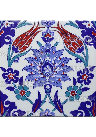 Can Seramik – 20x20 Cm. Cç-4 İznik Çini Karo 5' Li 1 Paket