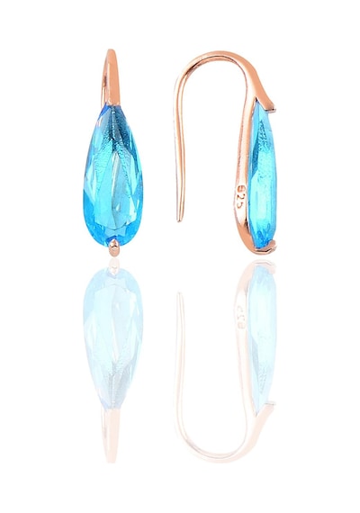 Gümüş Rose Akuamarin Taşlı Damla Modeli Küpe N11.47802