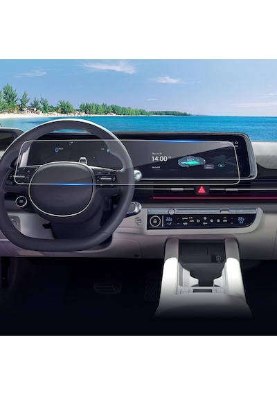 Hyundai Ionıq 6 Uyumlu 2024 2025 Gösterge Ve Navigasyon Büyük Bilgi Ekranı 9h Nano Ekran Koruyucu