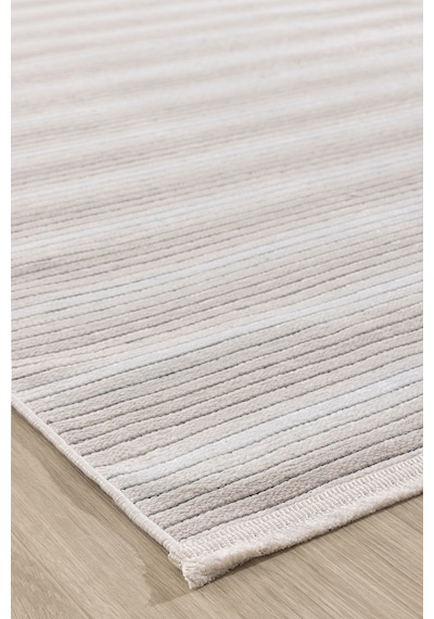 Koza Halı Stripe Krem Kilim Kaymaz Taban Salon Oturma Odası Antre Halısı 33 Krem