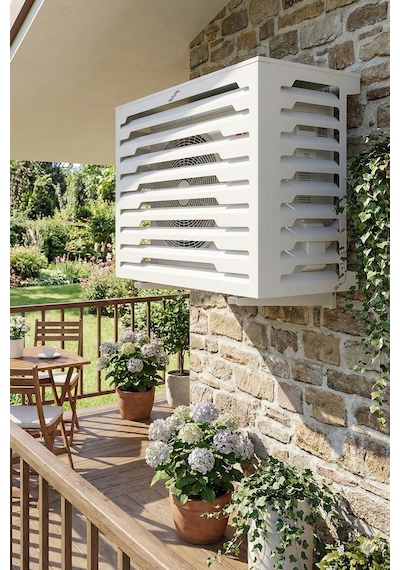 Klima Motoru/dış Ünite Gizleme/koruma Kafesi Xl 120x62x150 H Stage Beyaz