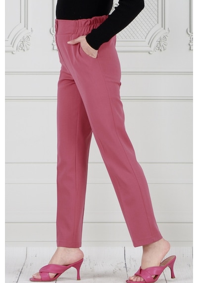 Sevitli Cepli Dar Paça Pantolon-pembe-3734-pembe Pembe