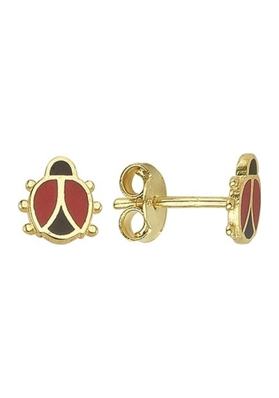 Goldkupe 14 Ayar Altın Uğur Böceği Çocuk Küpe 0,92 Gr-909