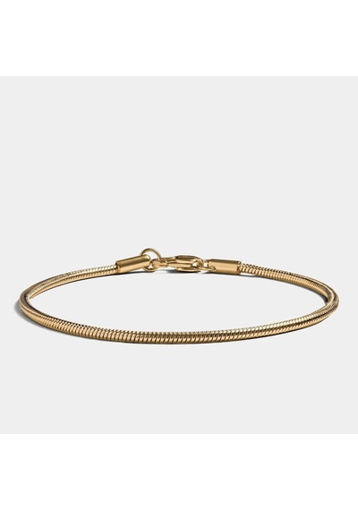 Altın Renk Unisex Snake Zincir 2 Mm Çelik Bileklik - 3139 Gold