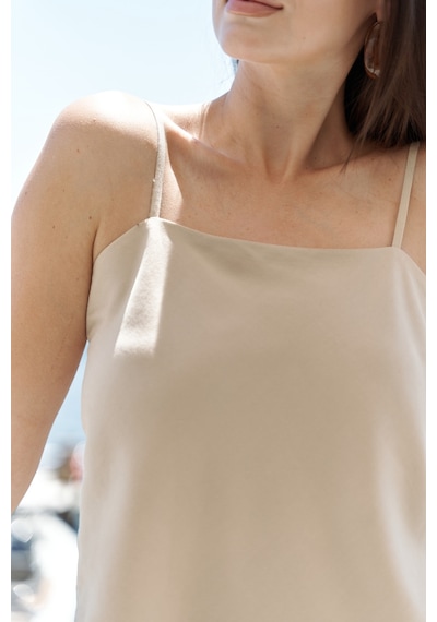 Mai Collection Mai Studios Co. Alytih Üçgen Detay Bej Crop Bej