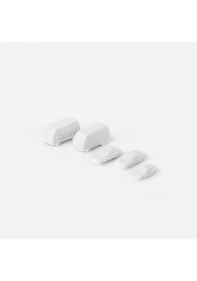 Eshel Maket Beyaz Araba--1/300--6 Lı