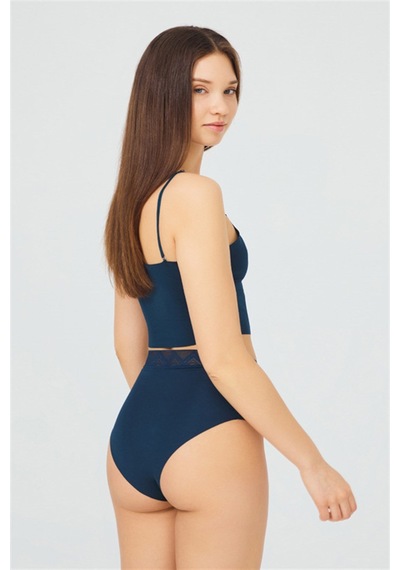 Cottonhill Basic Yüksek Bel Lazer Kesim Bikini Külot 5'li Paket Asorti 1 Çok Renkli