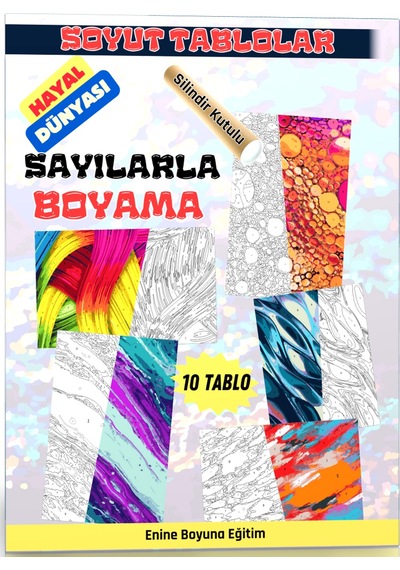 Sayılarla Boyama Soyut Tablolar Hayal Dünyası 10 Farklı Süper Ta