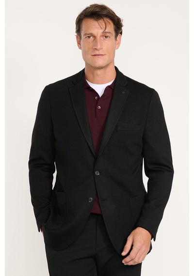 Ac&Co / Altınyıldız Classics Erkek Sıyah Yünlü Slim Fit Dar Kesim Mono Yaka Torba Cepli Blazer Ceket Siyah Ac&Co / Altınyıldız Classics Erkek Sıyah Yünlü Slim Fit Dar Kesim Mono Yaka Torba Cepli Blazer Ceket Siyah