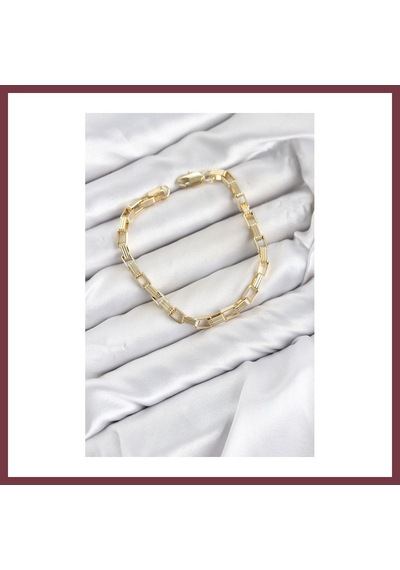 Storeşahin Cm Kare Halka Model Gold Renk Pirinç Kadın Bileklik Shn0720