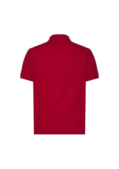 Calvin Klein Erkek Ss Monogram Pique Kırmızı Polo Yaka T-shirt-12799 Kırmızı