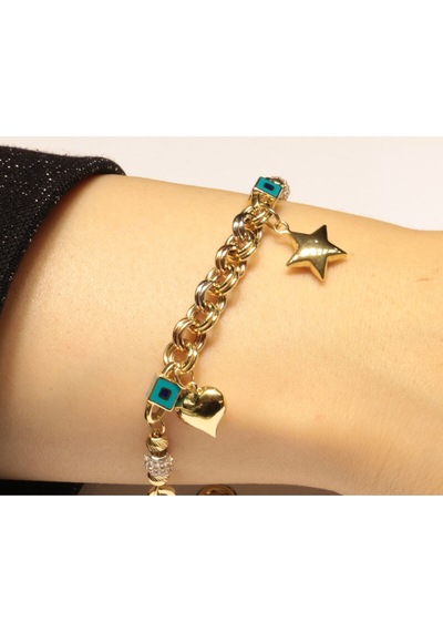 14 Ayar Altın Charm Model Bileklik Sarı Altın