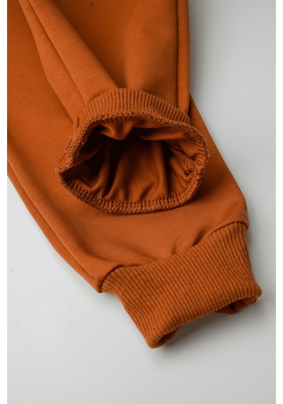 Heyadventure Erkek / Kız Çocuk Jogger Eşofman Altı Cepsiz Paçası Kaşkorseli Camel Camel