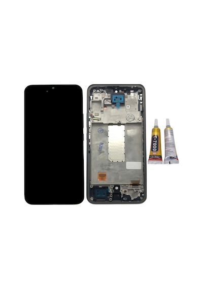 Te Samsung A34 5g A346f Uyumlu Çıtalı Lcd Ekran Siyah + B7000
