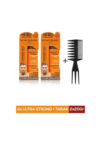 Fontenay Pudra Toz Wax Ultra Strong Turuncu + Şekil Tarağı 3'lü Set