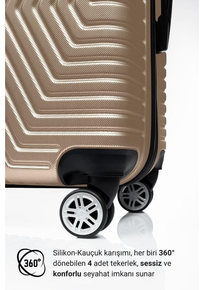 G&d Polo Suitcase Abs Gold Büyük Boy Valiz 600.06-b