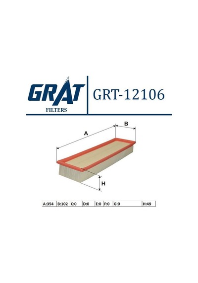 GRAT 12106 Hava Filtresi 206 307 / C4 1.4 16V Et3J4
