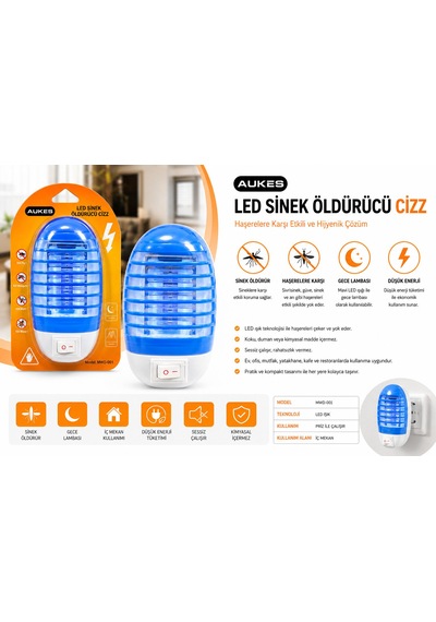 Aukes Led Sinek Öldürücü Cizz Haşere Kovucu