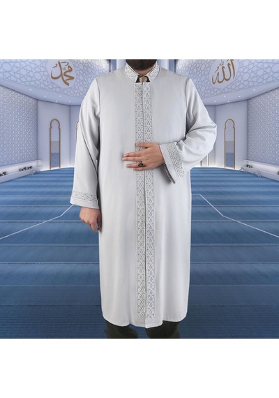 Masiva Gri Akademi İmam Cübbesi Çok Renkli
