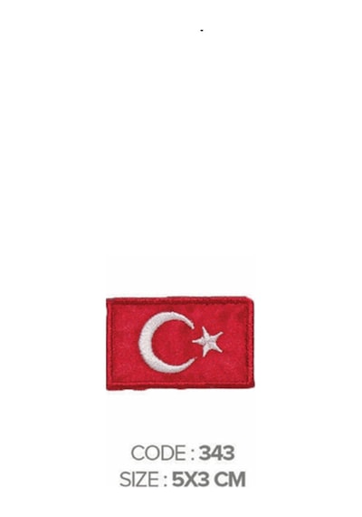 Ütü İle Yapışan Arma Patch Türk Bayrağı En:5cm Boy:3cm 1 Adet - 691594858 Diğer