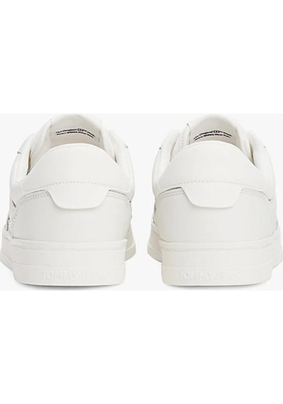 Tommy Hilfiger Tommy Jeans Erkek Beyaz Greenwich Essential Deri Sneaker Çok Renkli