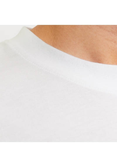 Jack & Jones Jack&jones Tarmac Camo Front Crew Neck Erkek Beyaz Yuvarlak Yaka Tişört Beyaz