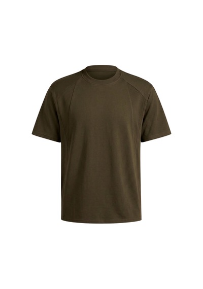 Genius Store Erkek Tişört Basic Bisiklet Yaka Tişört Rahat Kesim Dökümlü Günlük Spor Tshirt Haki