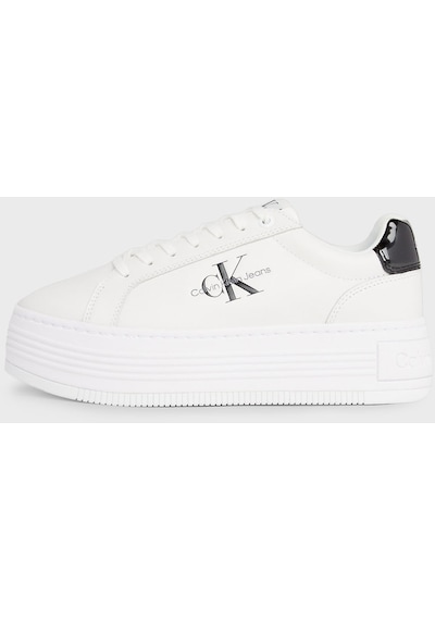 Calvin Klein Kadın Ayakkabı Yw0yw01431 01w Beyaz-siyah Beyaz - Siyah