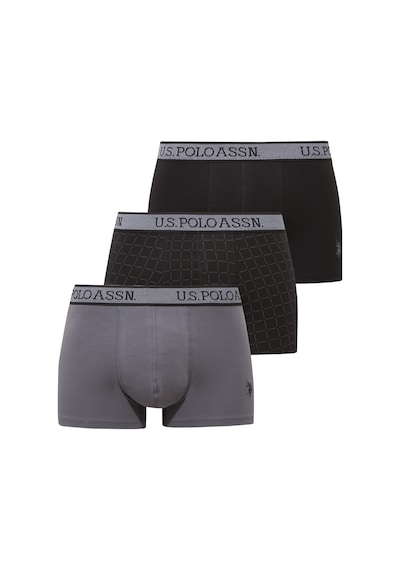 U.s. Polo Assn. Erkek Siyah - Antrasit - Baskılı 3 Lü Boxer Siyah - Antrasit - Baskılı U.s. Polo Assn. Erkek Siyah - Antrasit - Baskılı 3 Lü Boxer Siyah - Antrasit - Baskılı