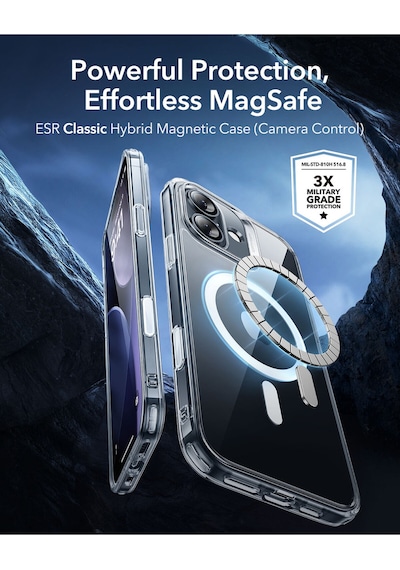 Esr Apple Uyumlu iPhone 17 Classic Hybrid Magsafe Kılıf - Kamera Kontrol Buton - Şeffaf Transparent