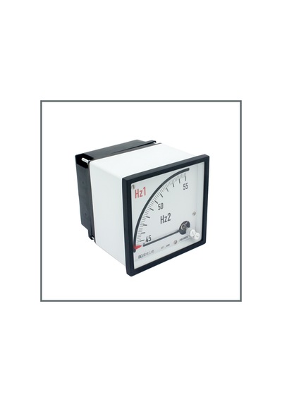 Frer Çift İbreli Frekansmetre Koaksiyel 96x96 Mm. 45-55 Hz.