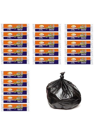 Ögem Endüstriyel Boy Çöp Poşeti 72x95 Cm 70Lt 10'lu Rulo 20 Paket