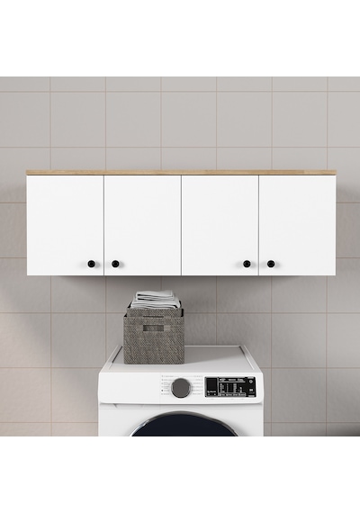 Ferniso Mobilya Banyo Dolabı 4 Kapaklı Beyaz