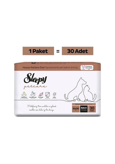 Sleepy Petcare Pet Bakım Örtüsü 60x90 Cm 30 Adet