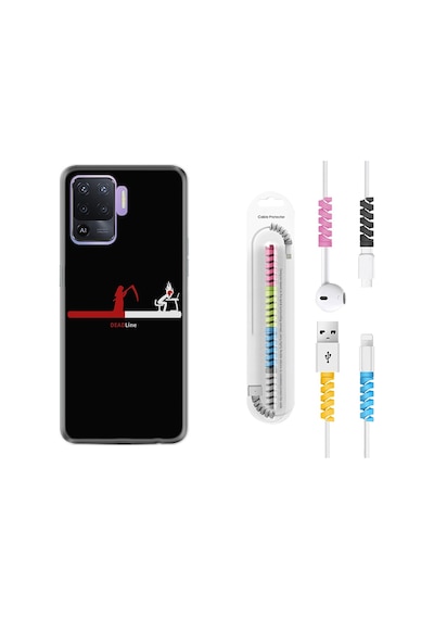 Oppo Reno 5 Lite Kılıf Kablo Koruyuculu Dead Line 1662