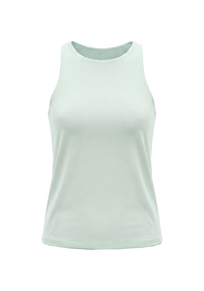 Bonbon Kadın Basic Kolsuz İçi Yarım Astarlı Tshirt Bb2538 Mint