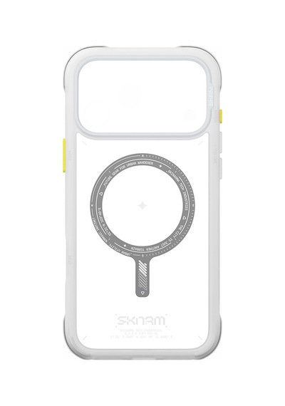 Apple iPhone 18 Pro Max Uyumlu Kılıf M-safe Şarj Özellikli Airbag Tasarımlı Skinarma Avion Kapak Beyaz