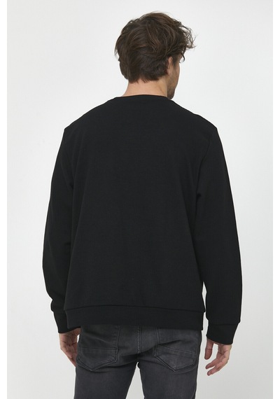 Süperlife Erkek Bisiklet Yaka Regular Fit İnce Sweatshirt Spr 20k30 Altın - Siyah