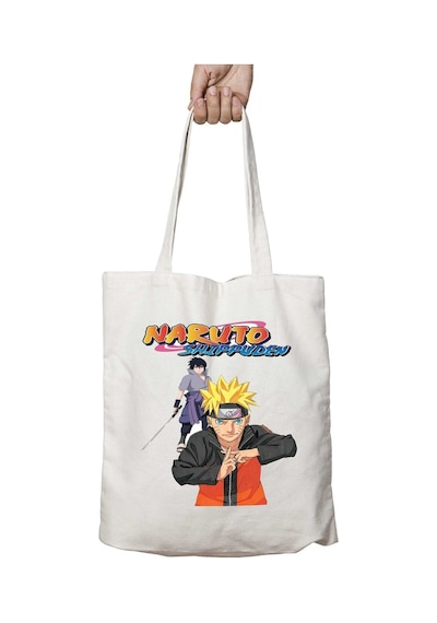 Art Hediye Naruto Shippuden İki Tarafı Kalıcı Baskılı Yıkanabilir Çanta Çok Renkli