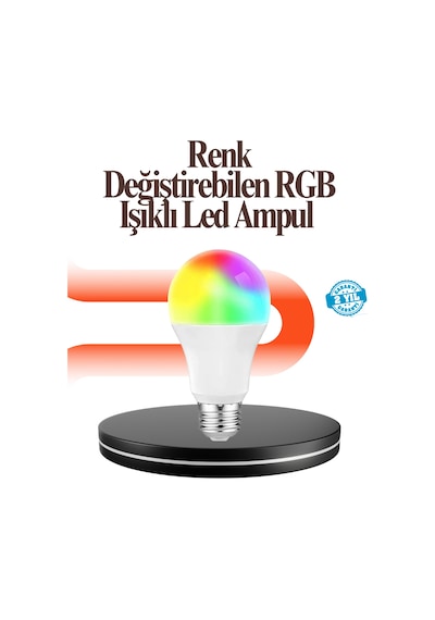 Renk Değiştiren Rgb Led Ampul 16 Renk Uzaktan Kumandalı 2025 Model
