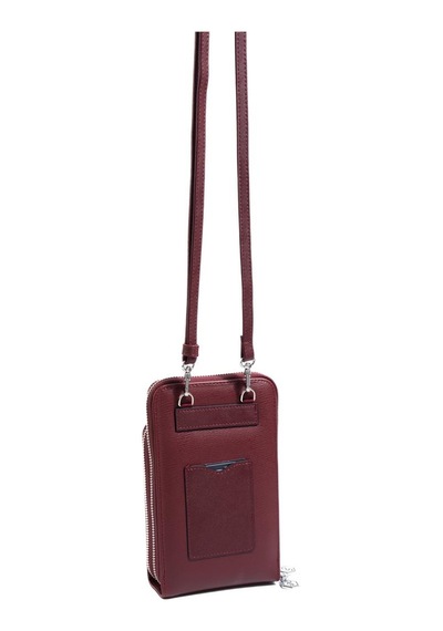 Silver Polo Sp1011 Kadın Telefon Çantası Düz Bordo-bordo