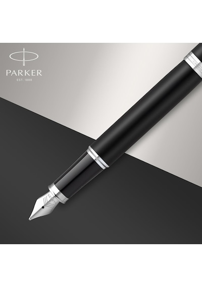 Parker Im Dolma Kalem / Krom Süslü Mat Siyah / Mavi Mürekkepli Orta Uç / Hediye Kutusu Genel