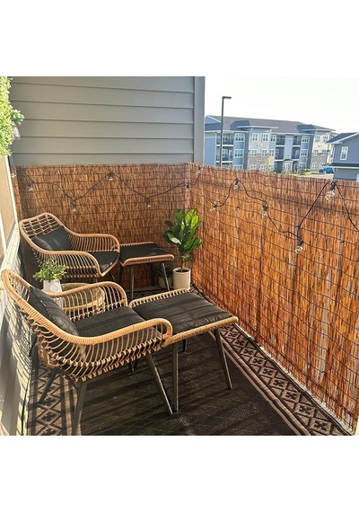 Bambu Gizlilik Çit, 50 160 Cm Yüksekliğinde, Dekoratif Çit Rulosu, Bambu Perde, Dış Mekan Flanşlı, Veranda,