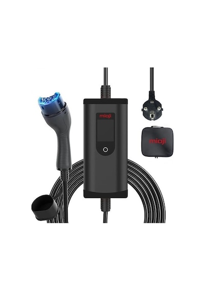 Mioji Mio 717 3.5kw/16a 2.4 Lcd Ekran Ip65 Suya Dayanıklı Taşınabilir Elektrikli Araç Şarj Cihazı 22 Kw