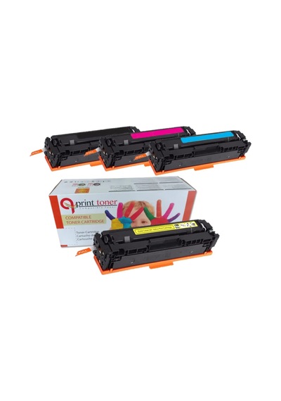 Qprint Toner Hp 203x Cf540x Set Uyumlu  Toner 4 Renk Yüksek Kapasite M254 M280 M281