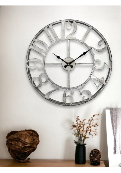 Galaxy Dm40gk Rakamlı Metal 40 Cm Duvar Saati Gri